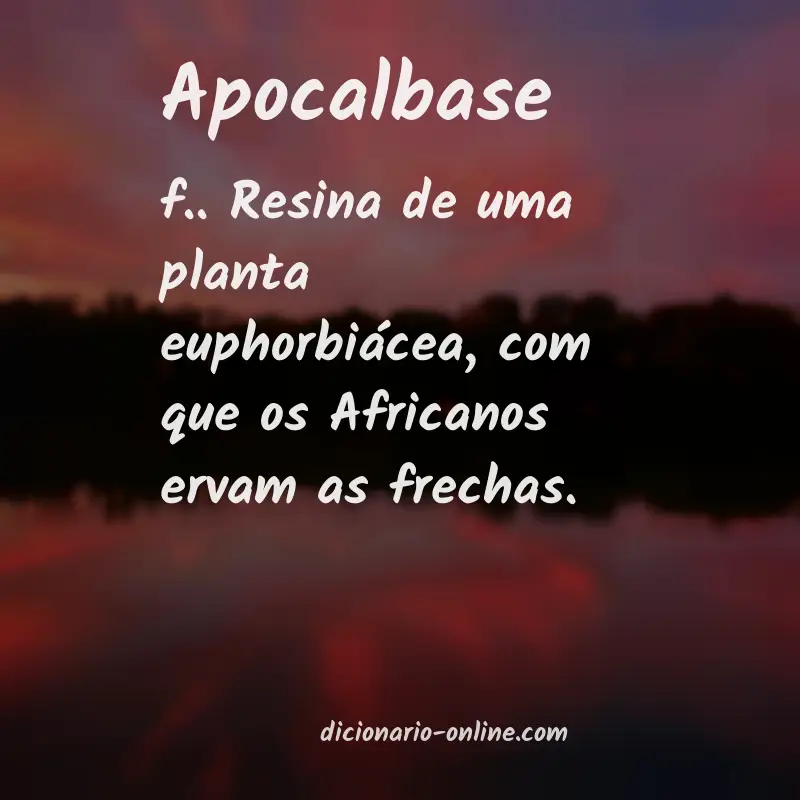 Significado de apocalbase