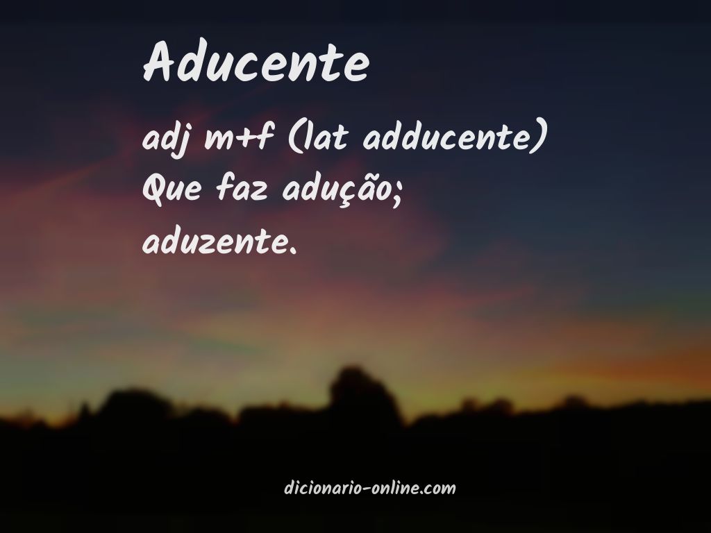 Significado de aducente