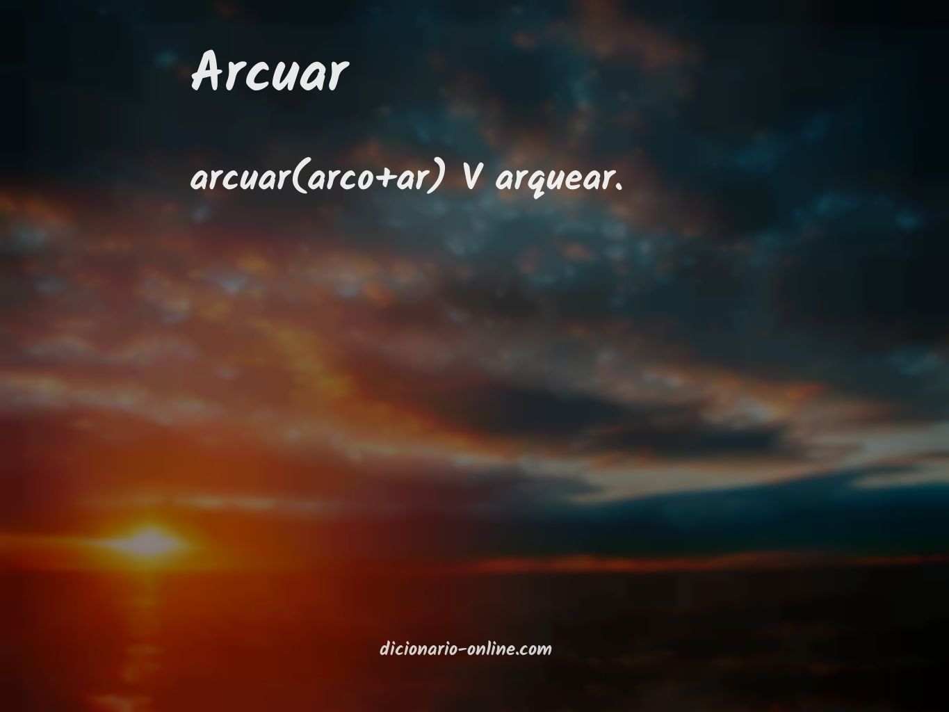 Significado de arcuar