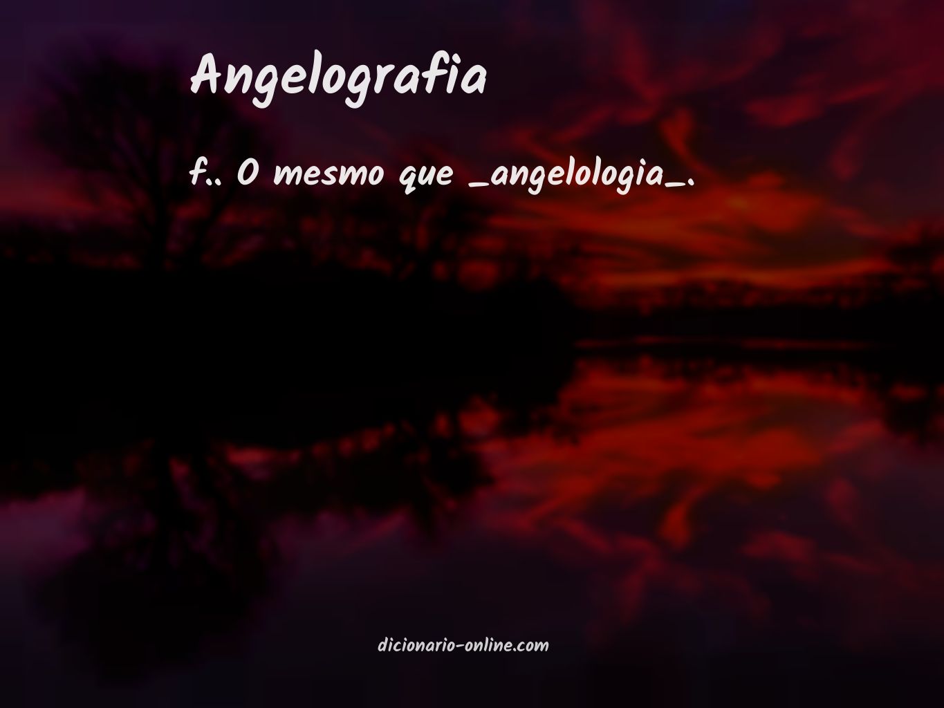 Significado de angelografia