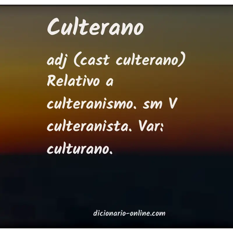 Significado de culterano