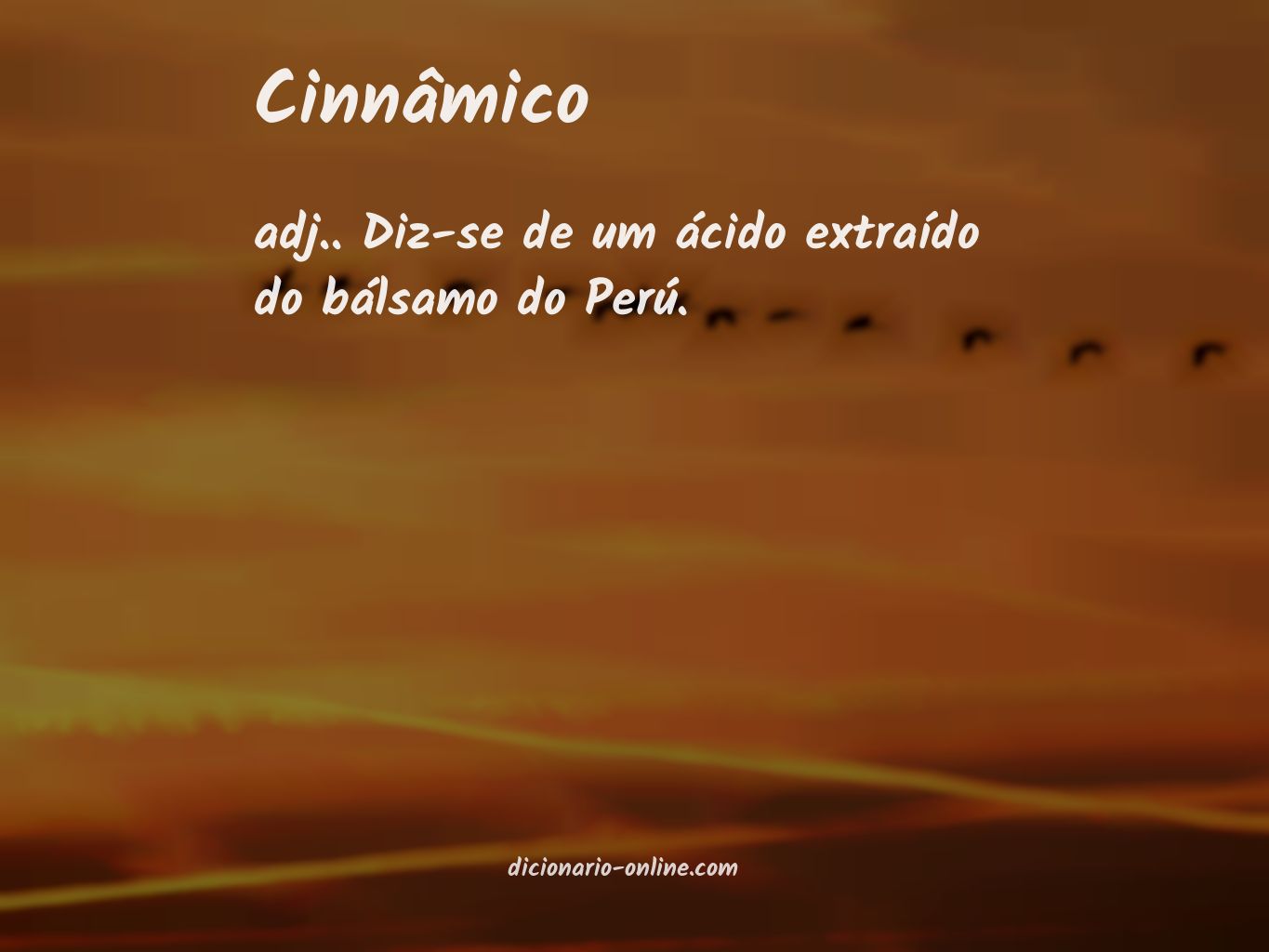 Significado de cinnâmico