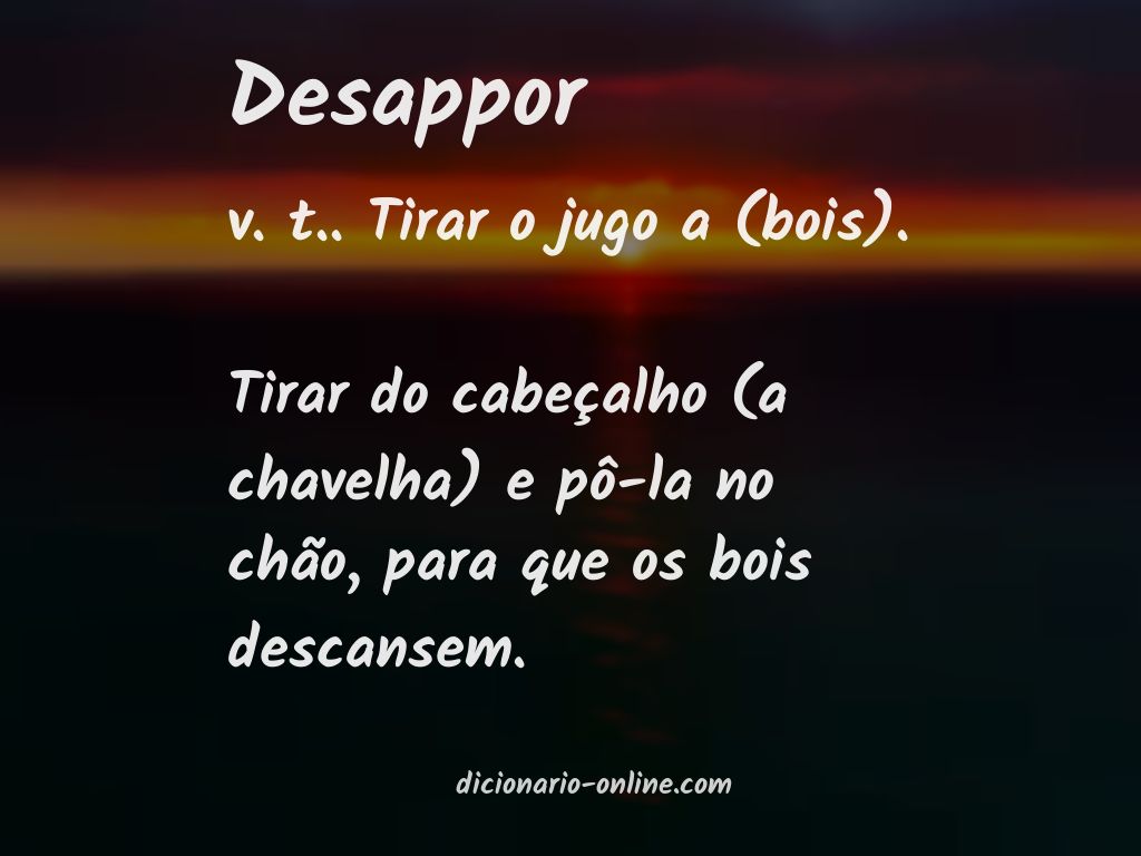 Significado de desappor