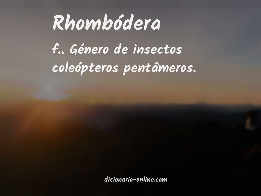 Significado de rhombódera