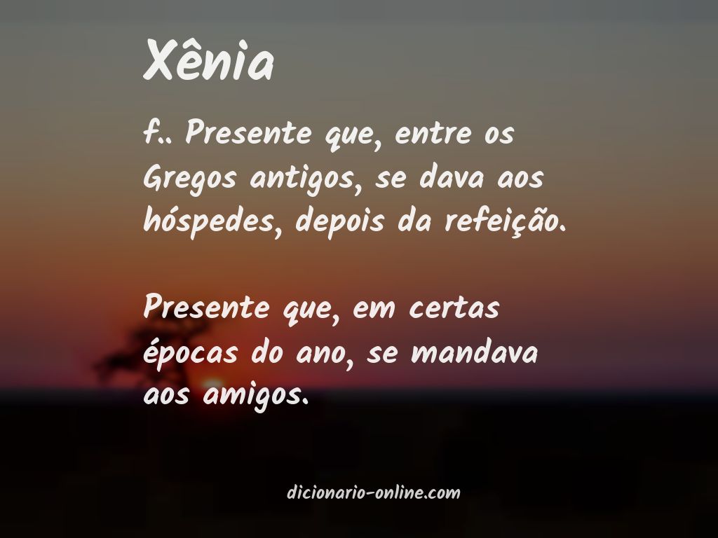 Significado de xênia