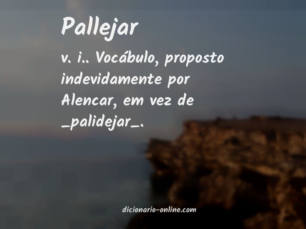 Significado de pallejar