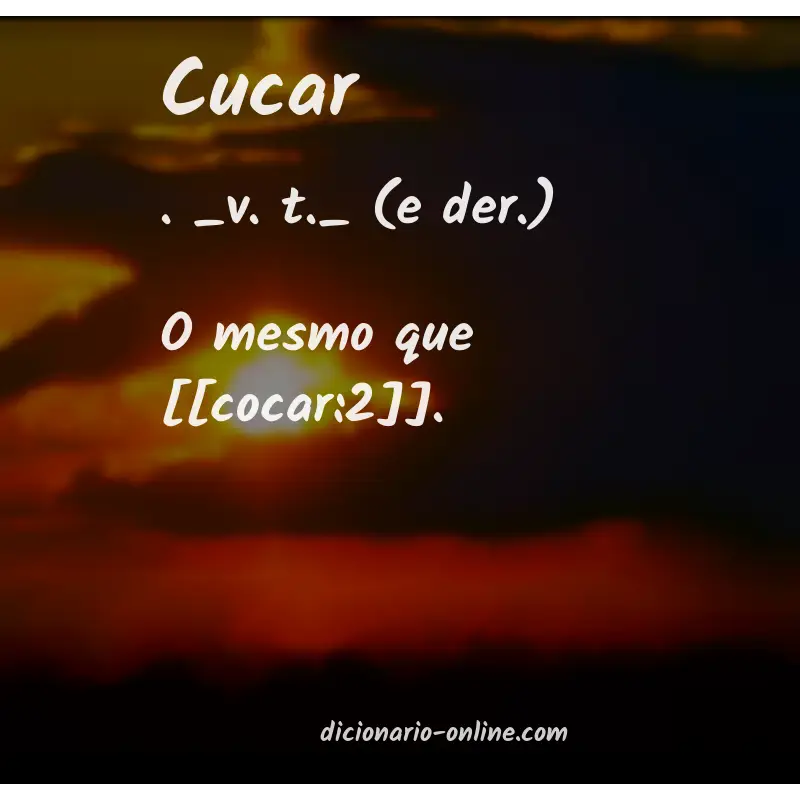 Significado de cucar