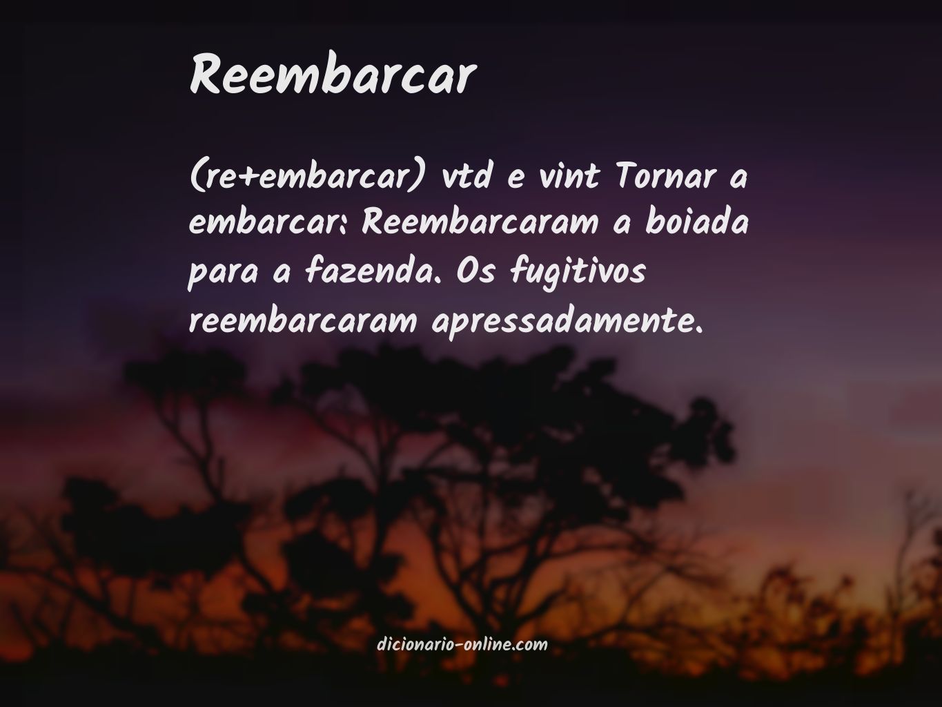 Significado de reembarcar