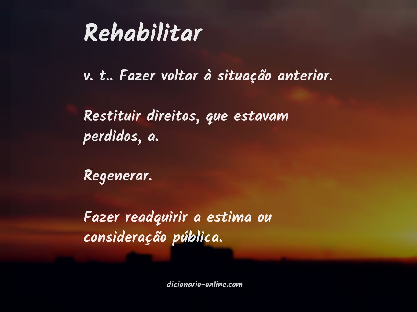 Significado de rehabilitar