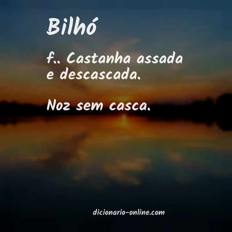 Significado de bilhó