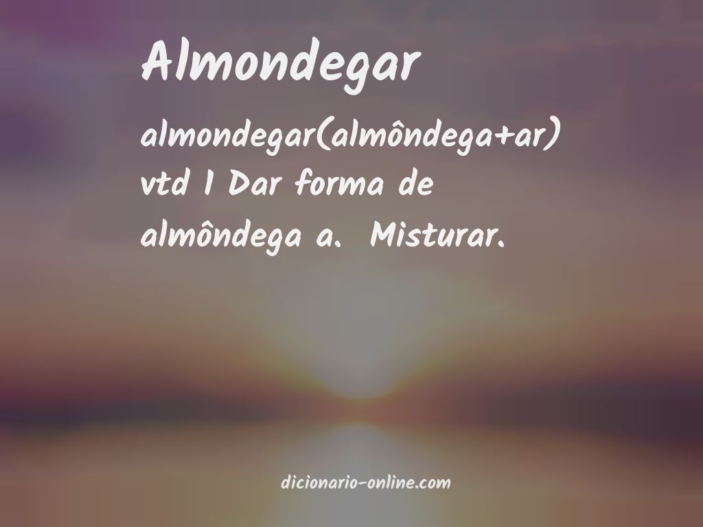 Significado de almondegar