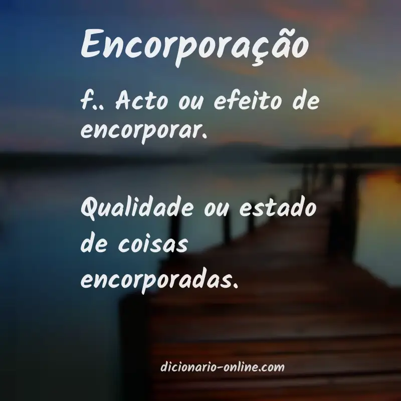 Significado de encorporação