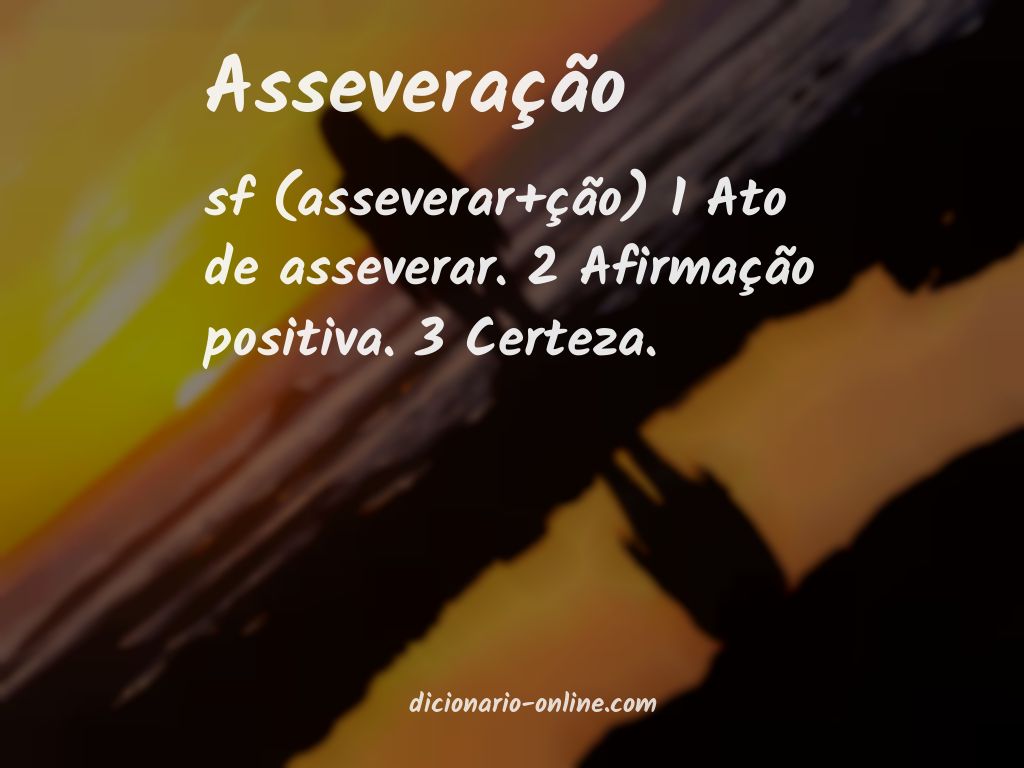 Significado de asseveração