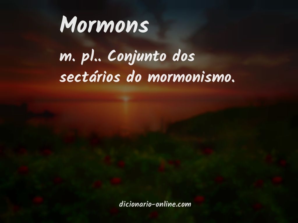 Significado de mormons