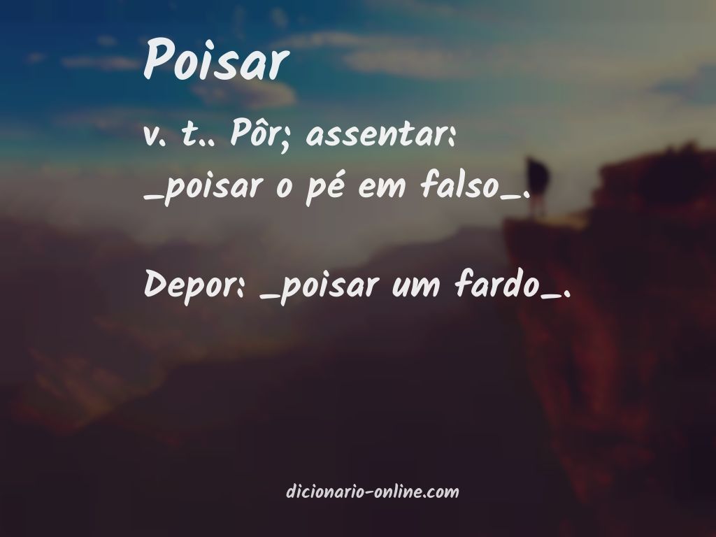 Significado de poisar