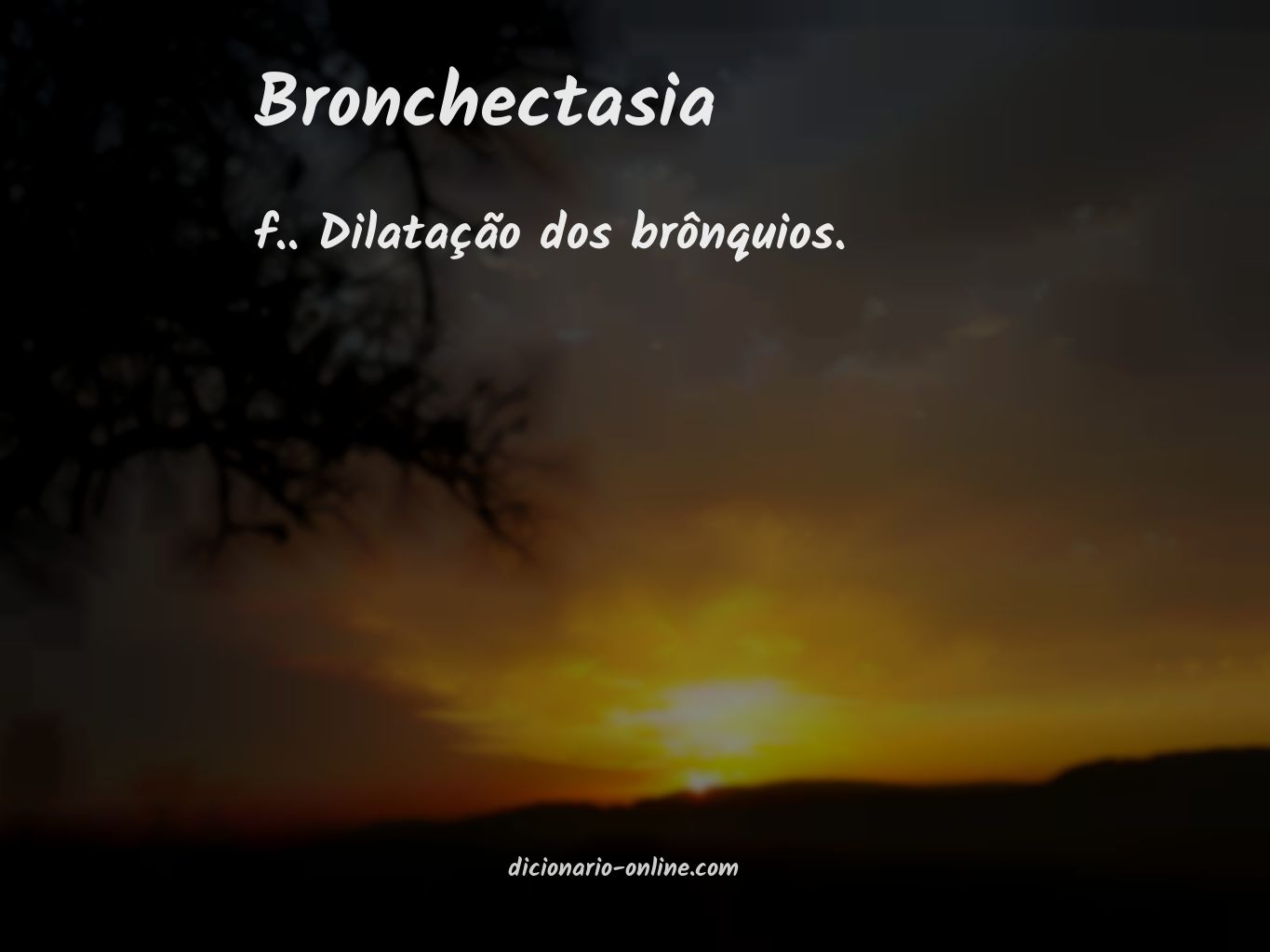 Significado de bronchectasia