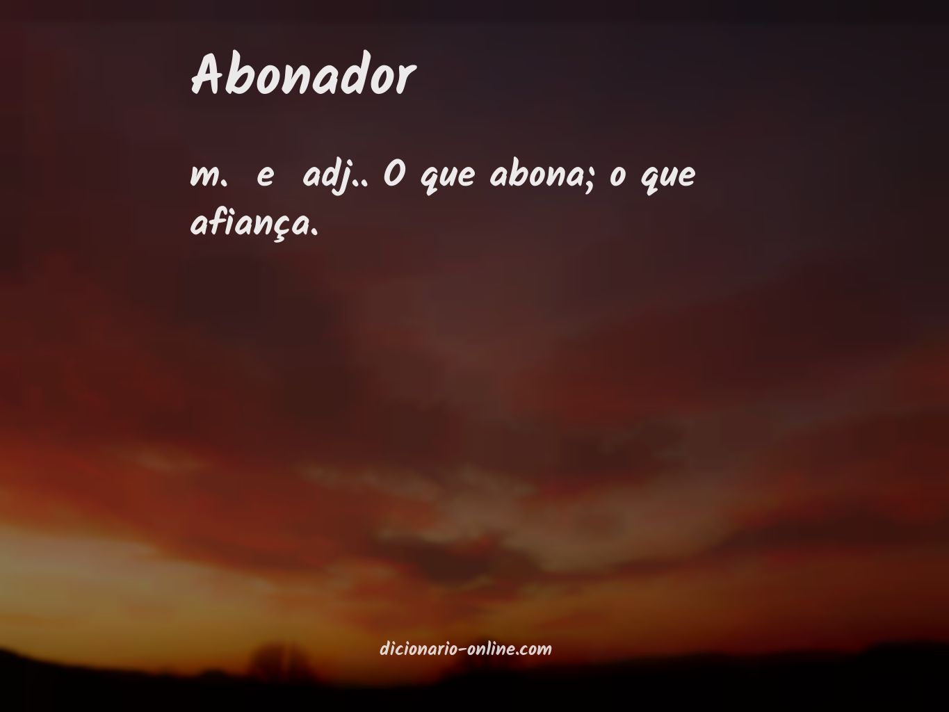 Significado de abonador