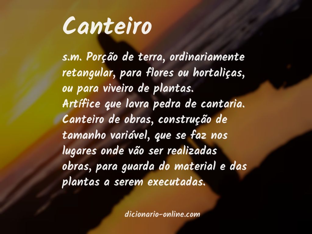 Significado de canteiro