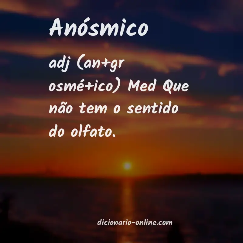 Significado de anósmico