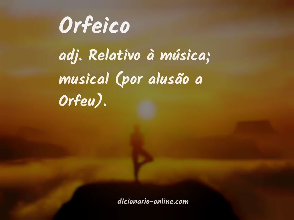 Significado de orfeico