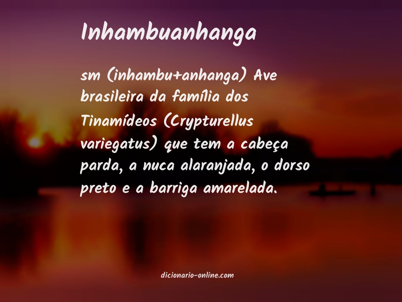 Significado de inhambuanhanga