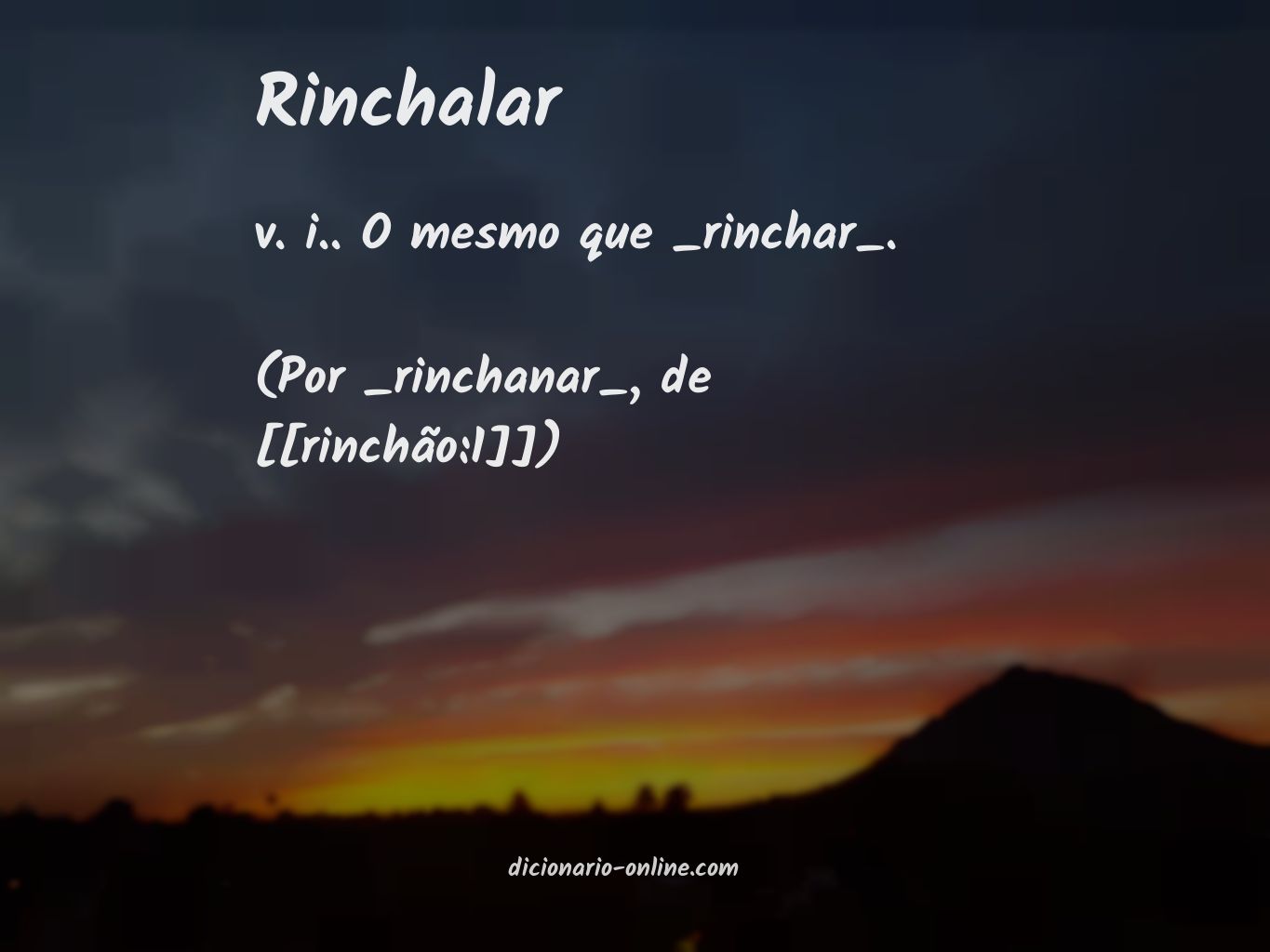 Significado de rinchalar