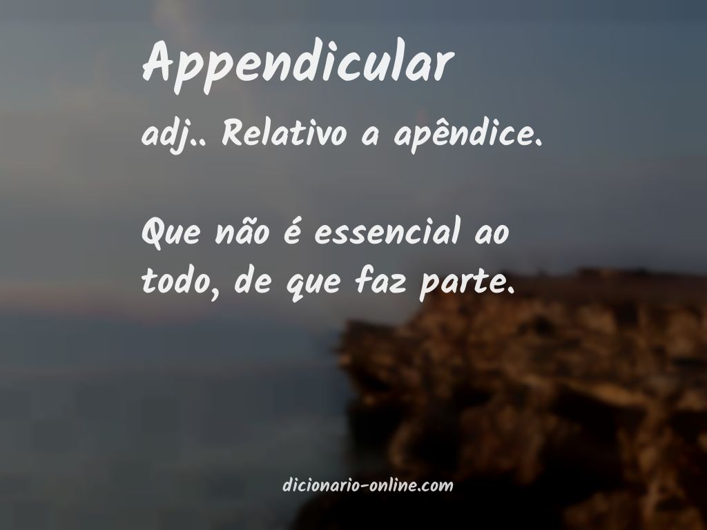 Significado de appendicular