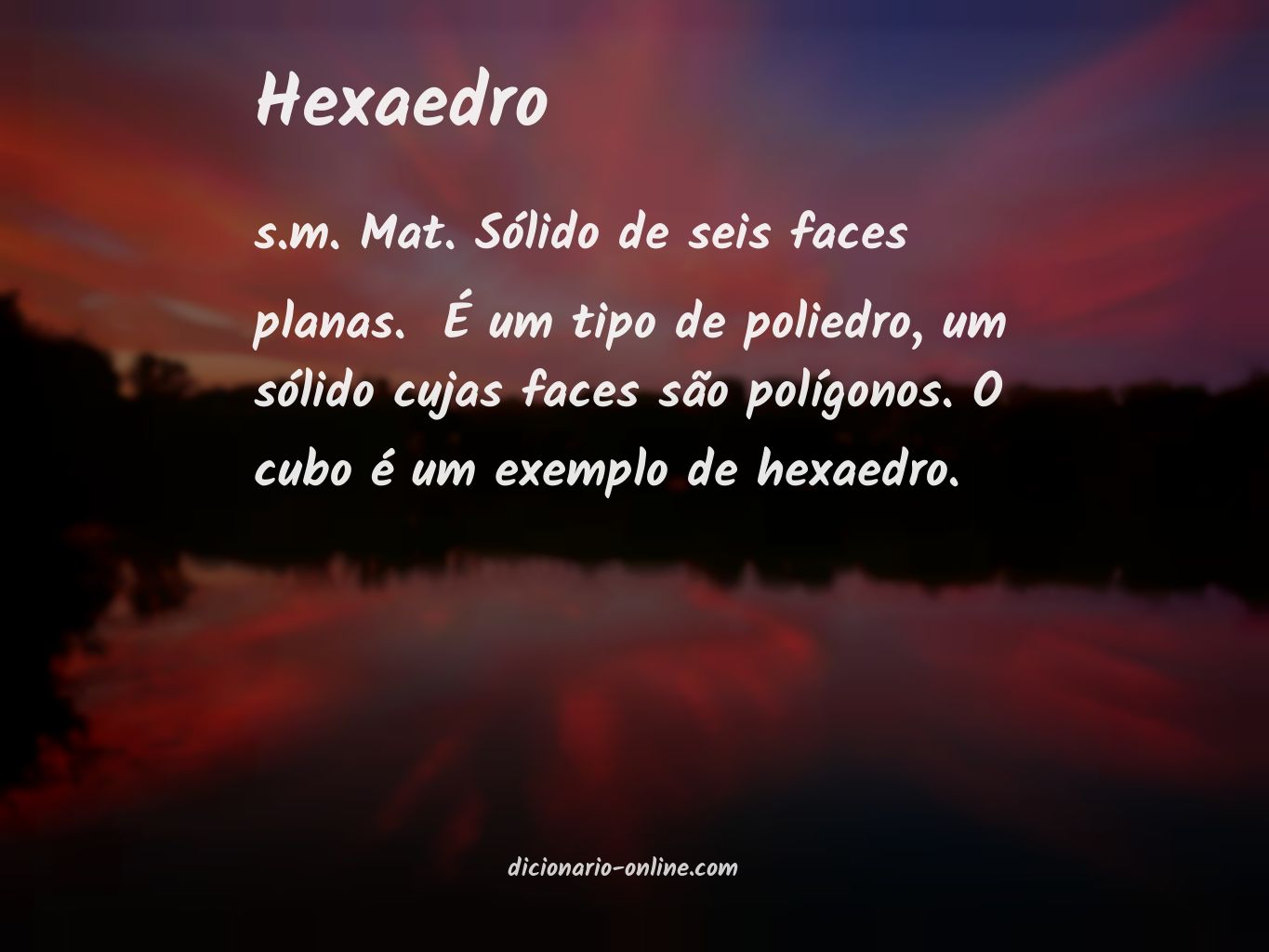 Significado de hexaedro