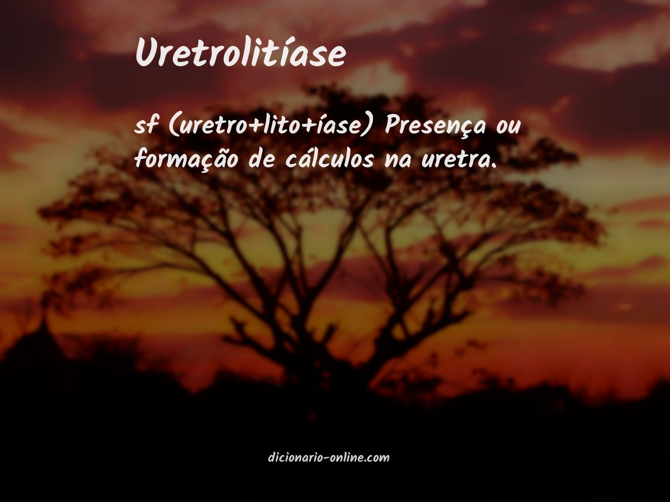 Significado de uretrolitíase