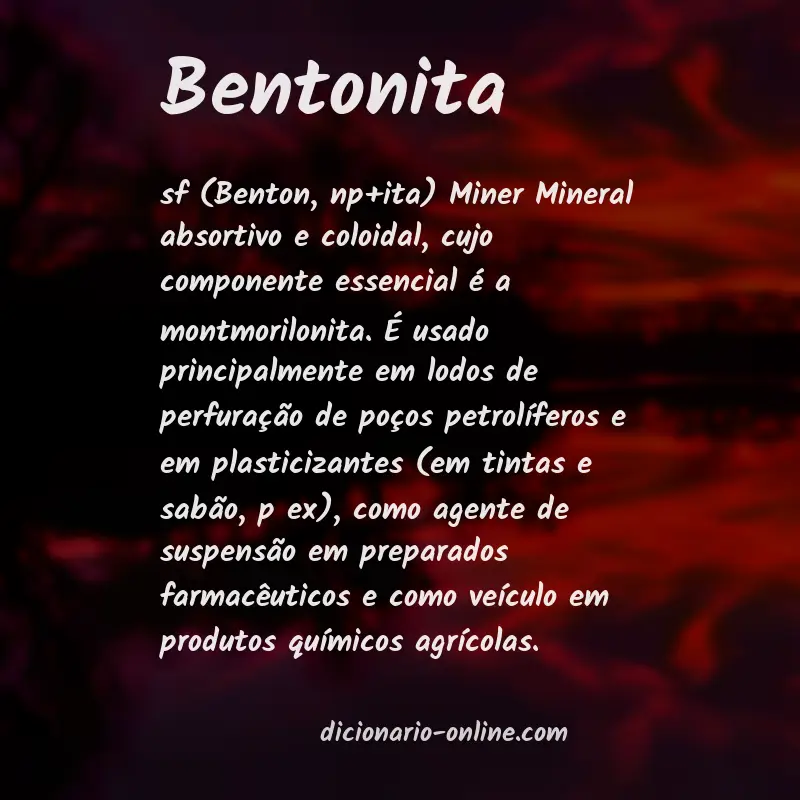 Significado de bentonita