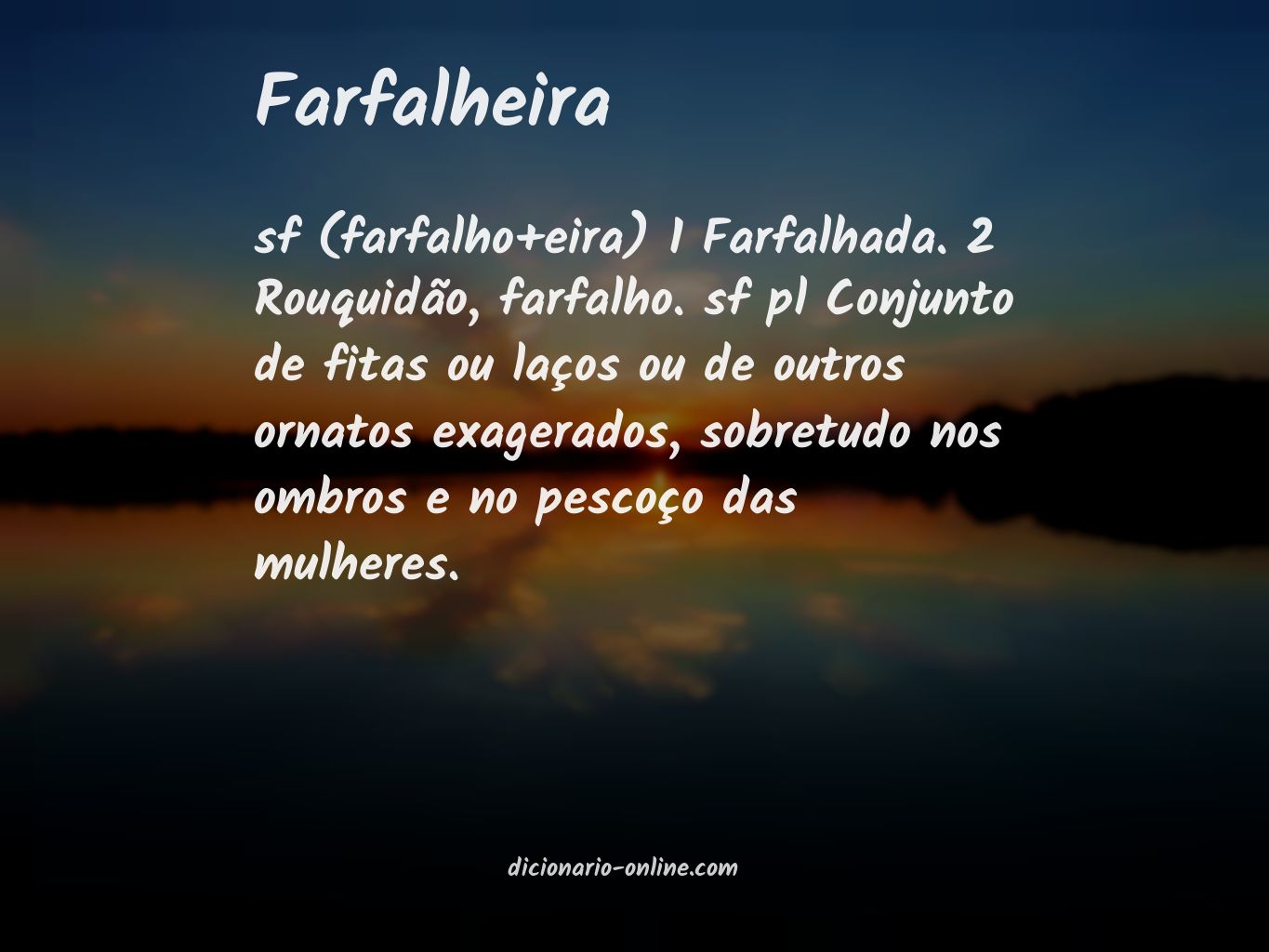 Significado de farfalheira