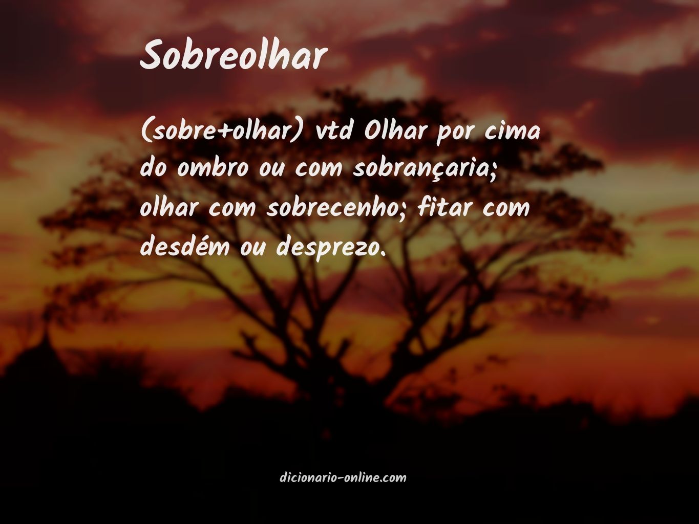 Significado de sobreolhar