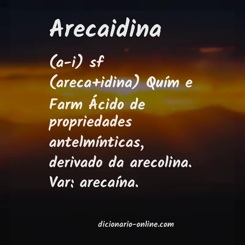 Significado de arecaidina