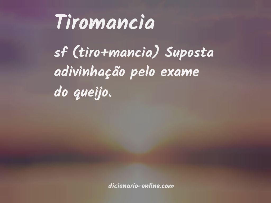 Significado de tiromancia