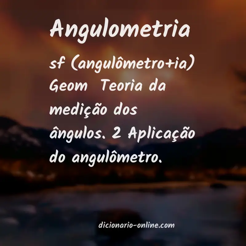 Significado de angulometria