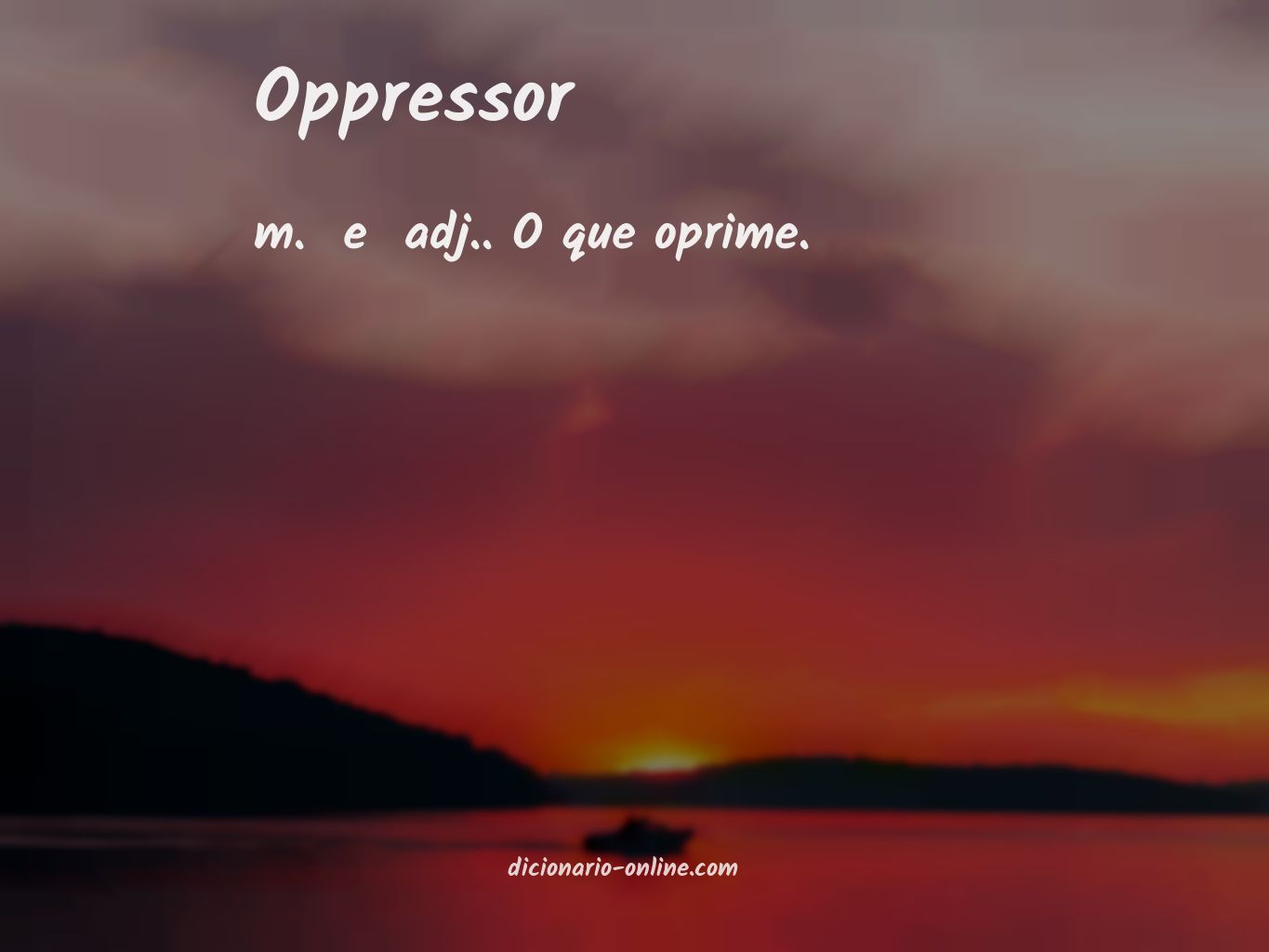 Significado de oppressor