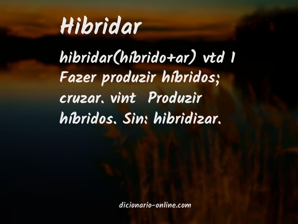 Significado de hibridar