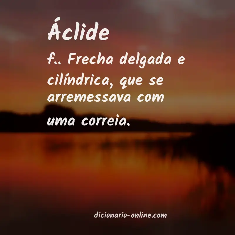 Significado de áclide