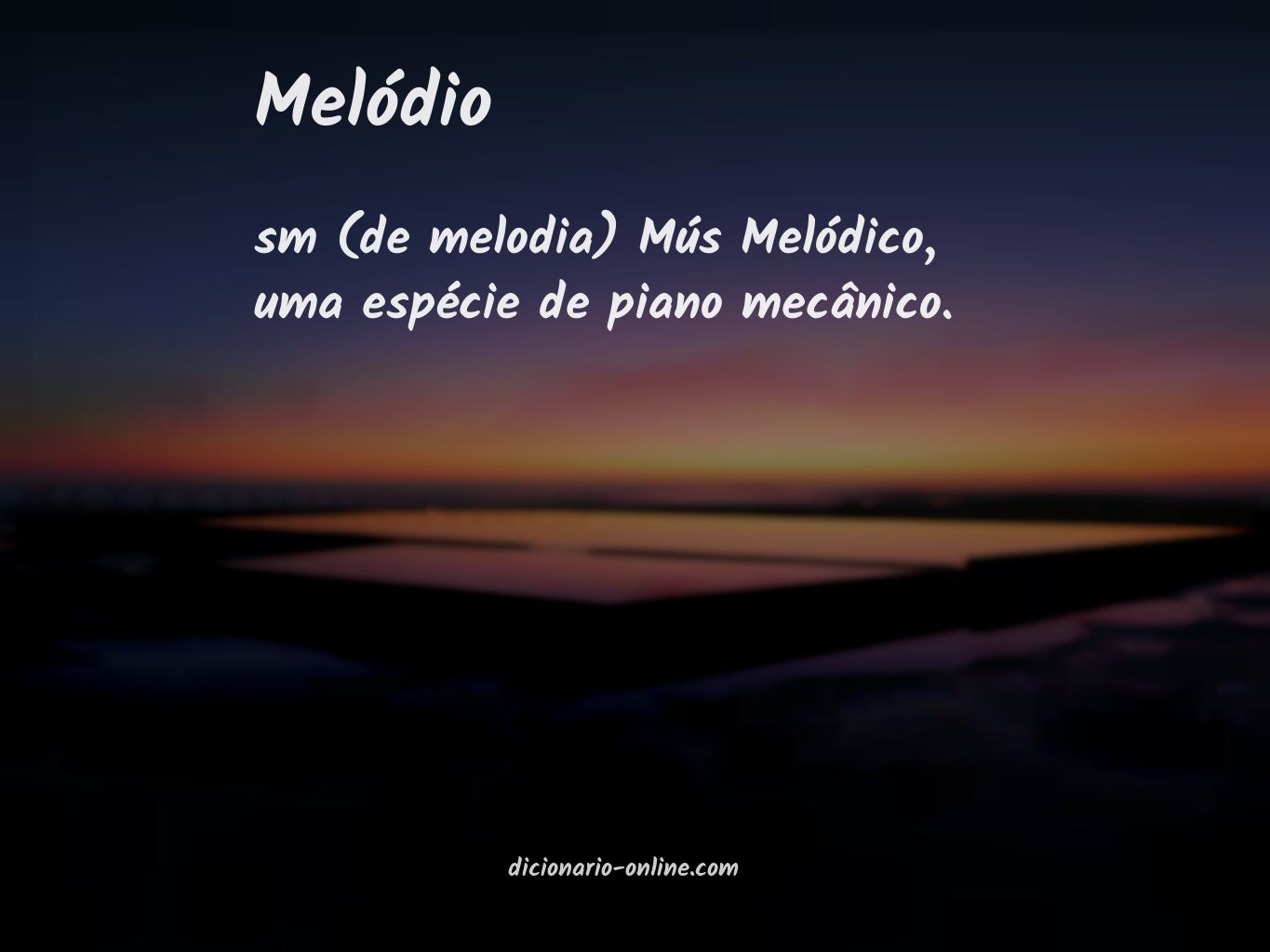 Significado de melódio