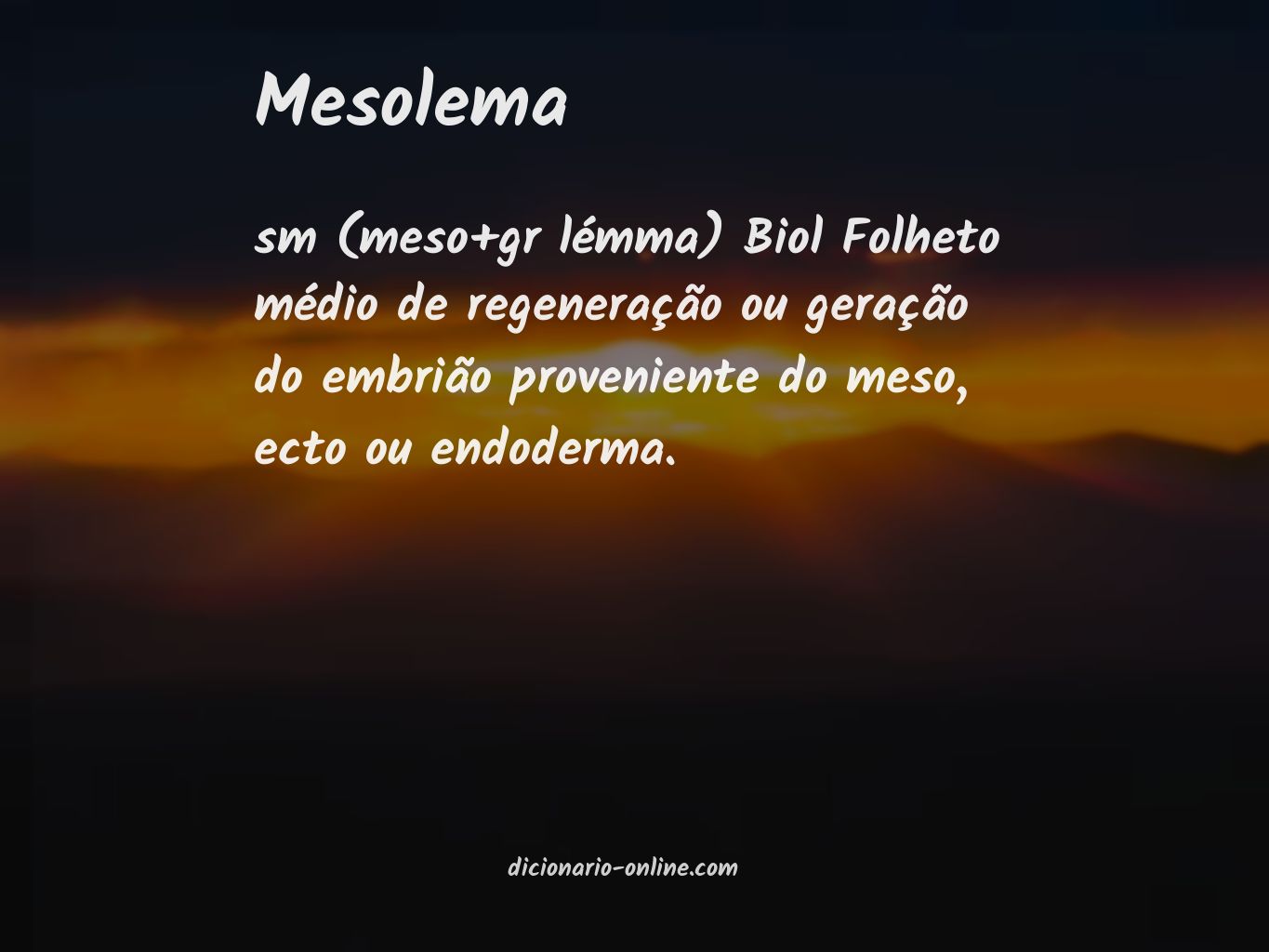 Significado de mesolema