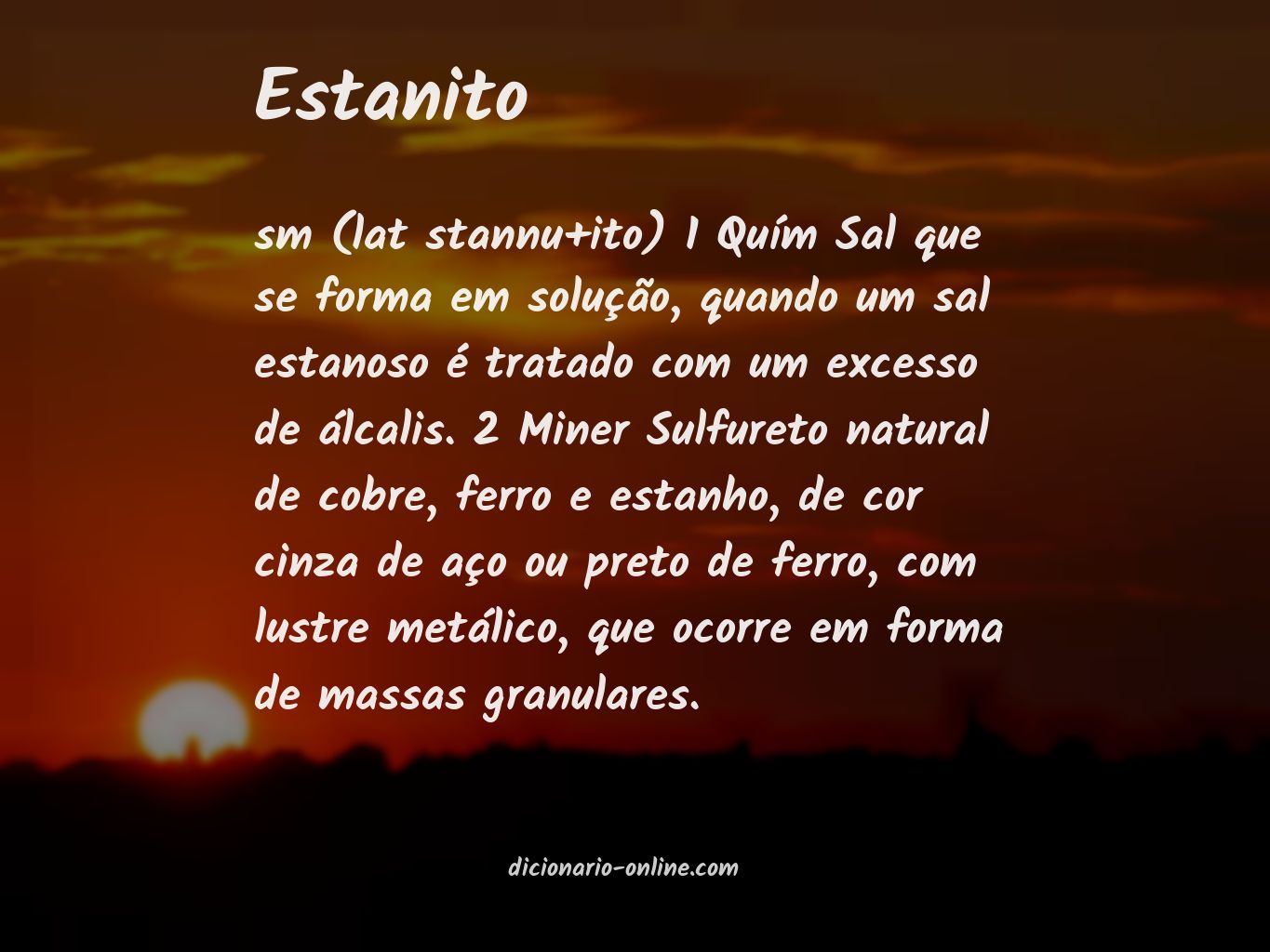 Significado de estanito