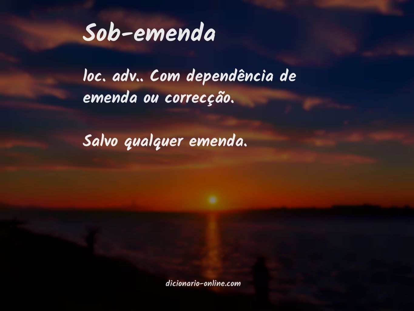 Significado de sob-emenda