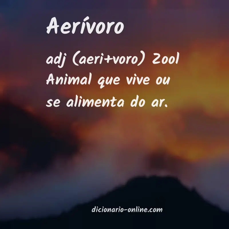 Significado de aerívoro