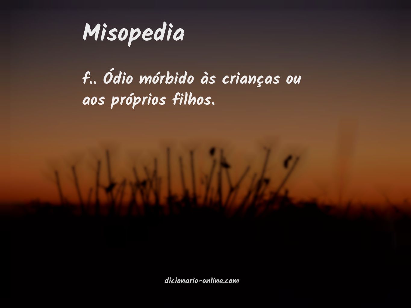 Significado de misopedia