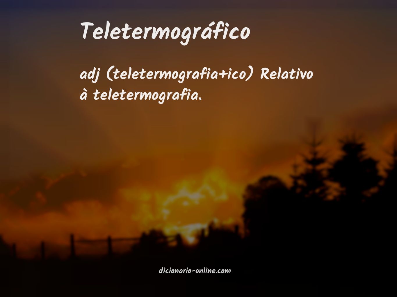 Significado de teletermográfico