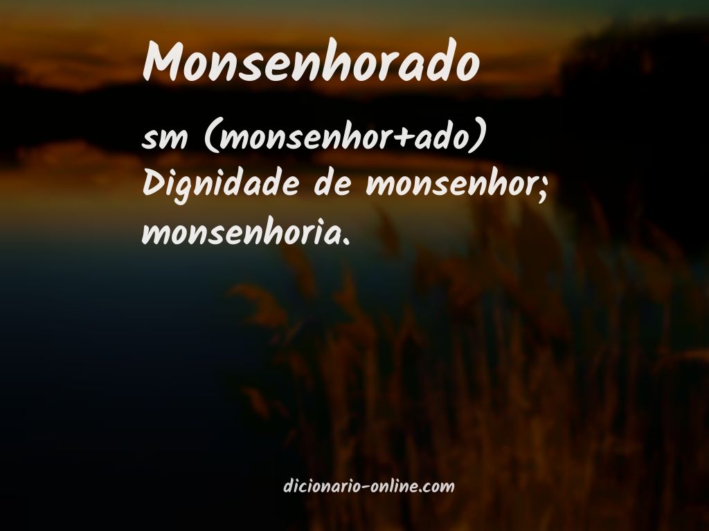 Significado de monsenhorado