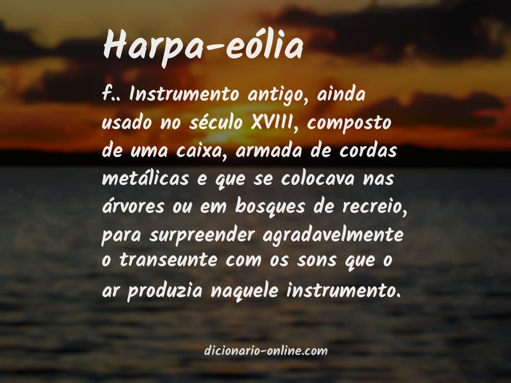 Significado de harpa-eólia