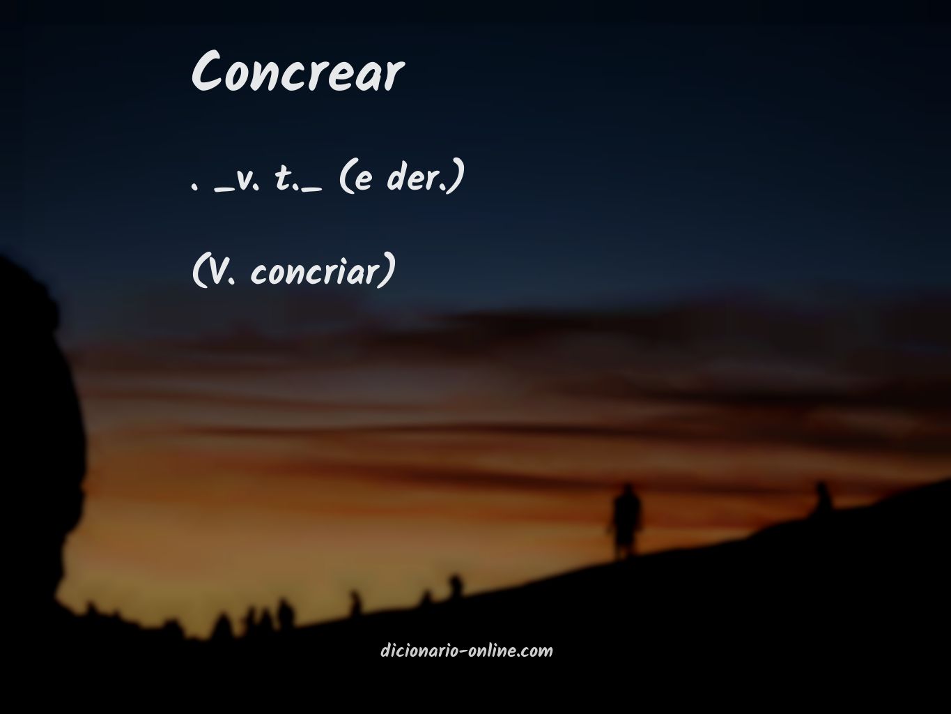 Significado de concrear