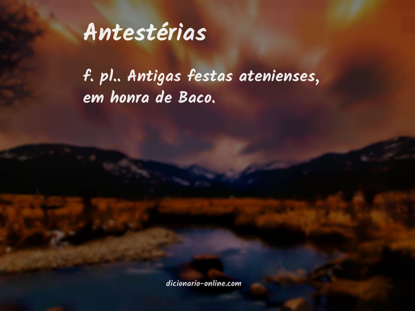 Significado de antestérias