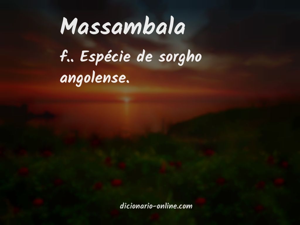 Significado de massambala